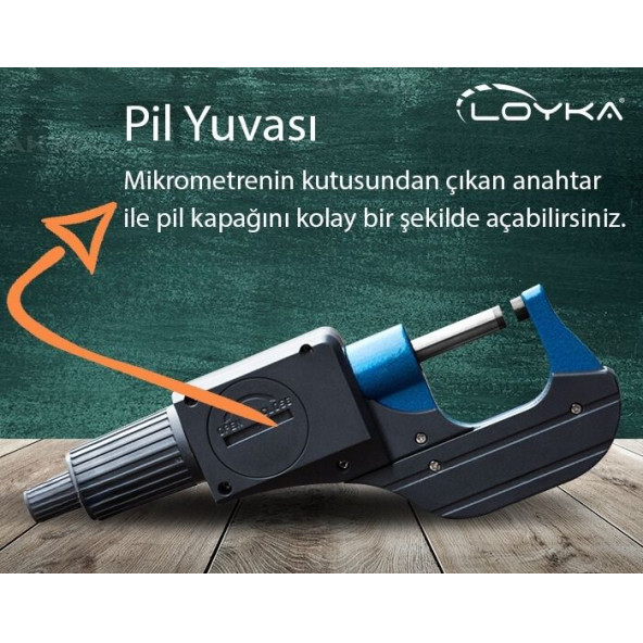 Loyka 5202-25 Dijital Hassas Mikrometre 0-25 mm - Resim 4