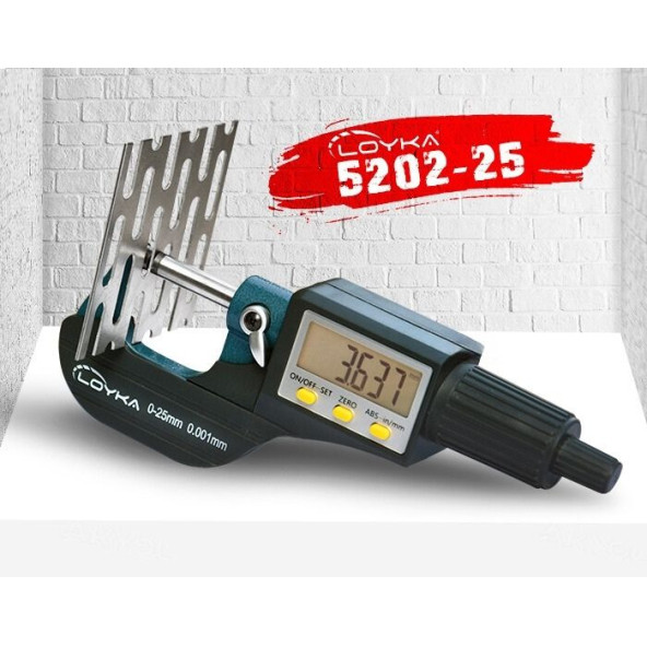 Loyka 5202-25 Dijital Hassas Mikrometre 0-25 mm - Resim 8