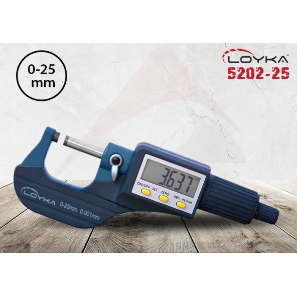Loyka 5202-25 Dijital Hassas Mikrometre 0-25 mm - Resim 9