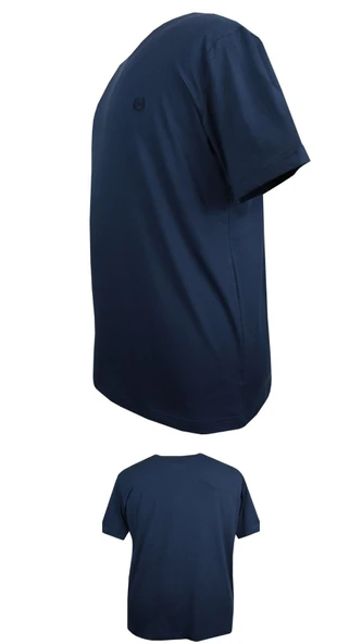 Erkek Büyük Beden 120 Kilo-152 Kilo Arası İçin Uygun Bisiklet Yaka Süprem Düz Tişört Lacivert - 2