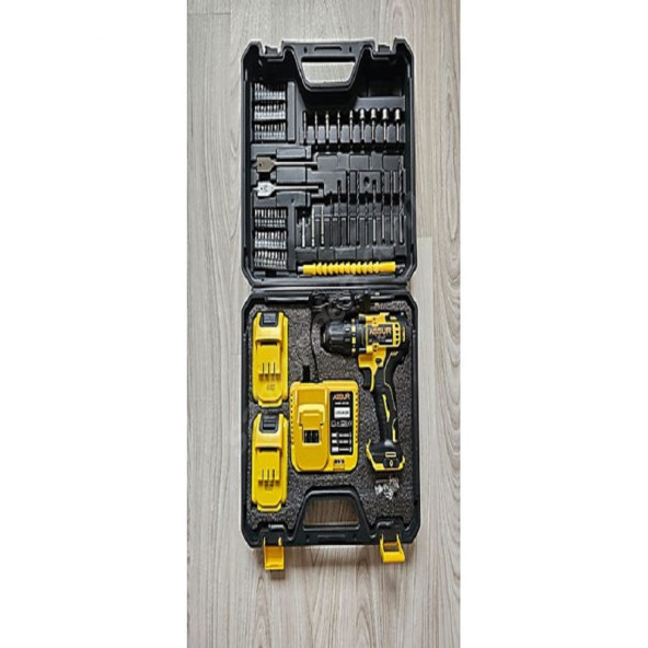 58VF 5Ah Metal Şanzuman Çift Akülü 84 Parça Şarjlı Matkap Akülü Vidalama - 2