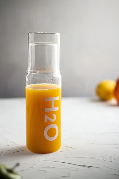 Borosilikat Cam Beyaz Başucu Sürahisi & Cam Sürahi * 600 ml - 4