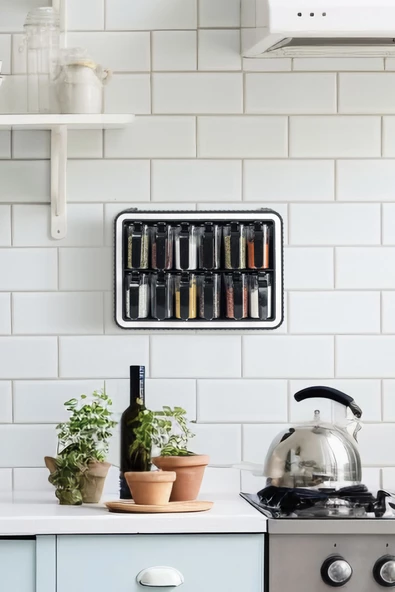 12'li Kaşıklı & Standlı Kapaklı Baharat Seti - 3