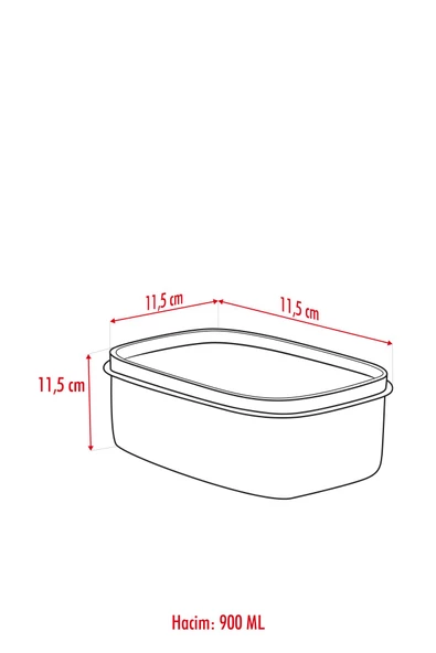 6 Adet Bölmeli Saklama Kabı & Kahvaltılık  (900 ML) - 3