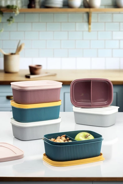 6 Adet Bölmeli Saklama Kabı & Kahvaltılık  (900 ML) - 2