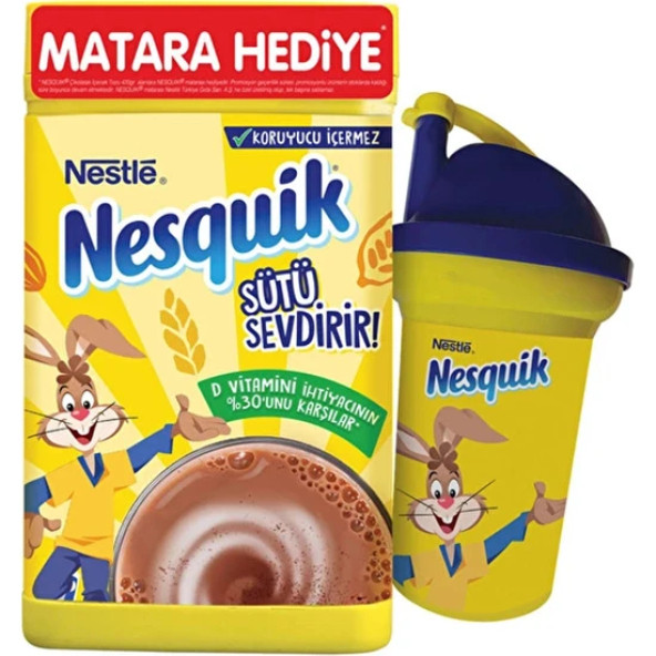 Nesquik Toz Çikolata 420 gr + Matara Nesquik - 1