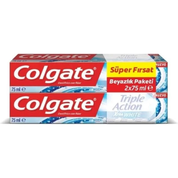 Colgate Triple Action Extra White Diş Macunu 75 ml × 2