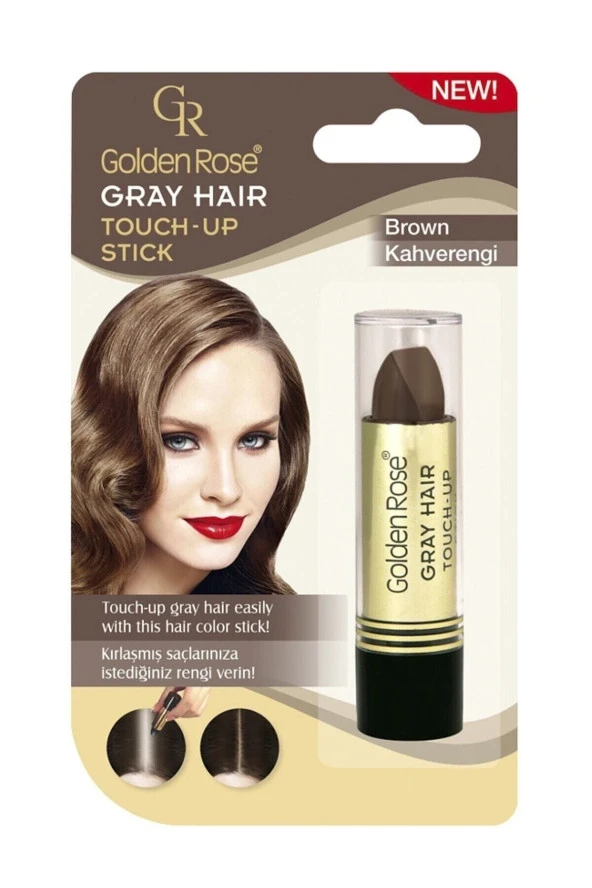 GOLDEN ROSE Saç Beyazlarını Kapatan Stick Kahverengi - Grey Hair Touch-Up Stick 8691190067588