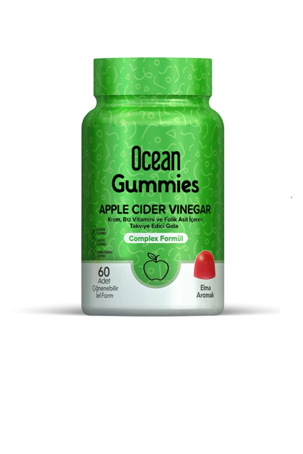 Ocean Gummies Apple Cider Vinegar 60 Çiğneme Form ürün görseli 1