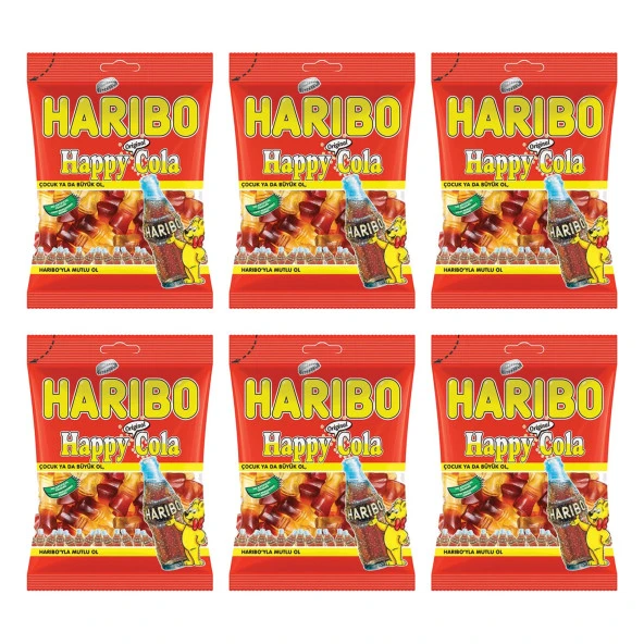 Haribo Happy-Cola 80 gr x 6 Adet