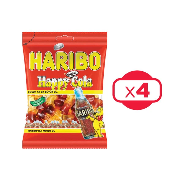 Haribo Happy-Cola 80 gr x 4 Adet