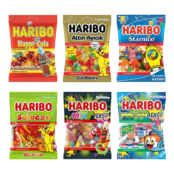 Haribo 80 gr 6 lı Karma Paket