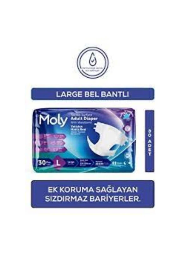 MOLY Hasta Bezi Belbantlı Large 30 Lu