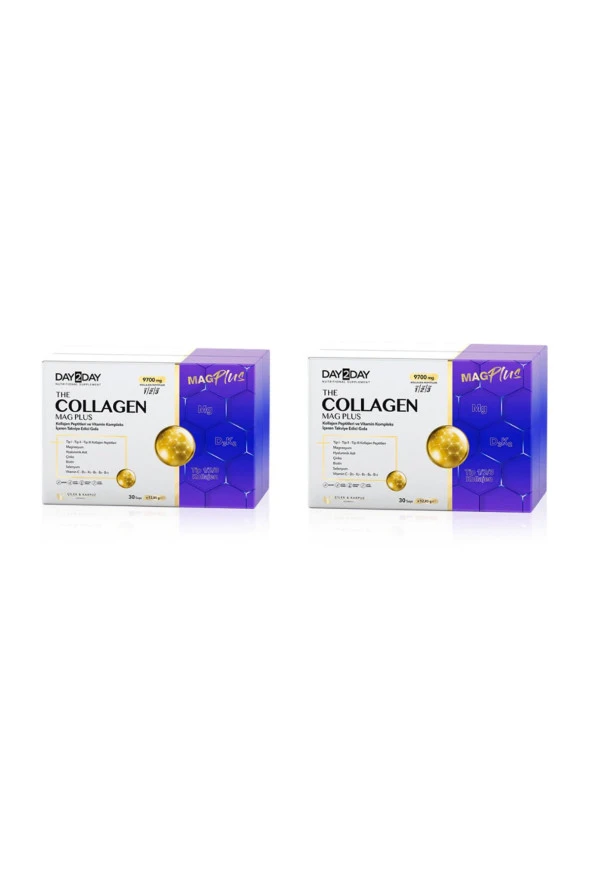 Day2Day Collagen Mag Plus Çilek Karpuz Aromalı 30 Saşe X 2 ADET