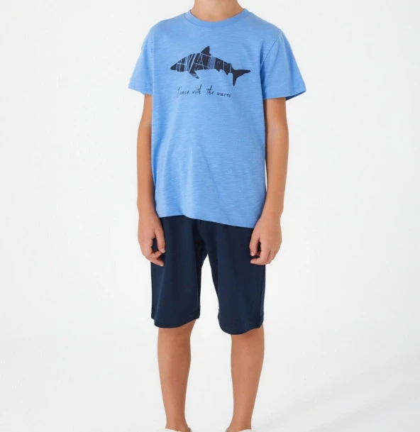 Arnetta 2510 Dance With Waves Erkek Şort Pijama Takım