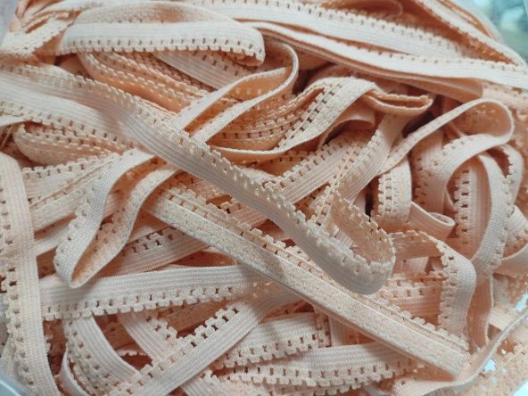 Lastik SOMON RENGİ faredişi desenli 8mm- 5mt iç çamaşır Lastiği 1 Paket 5Mt - 2