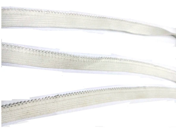 Lastik EKRU faredişi desenli 8mm- 5mt  iç çamaşır Lastiği 1 Paket 5Mt - 3