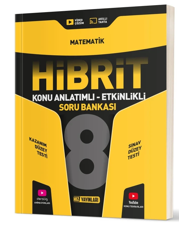 Hız Lgs 2025 8. Sınıf Matematik Hibrit Konu Anlatımlı - Etkinlikli Soru Bankası