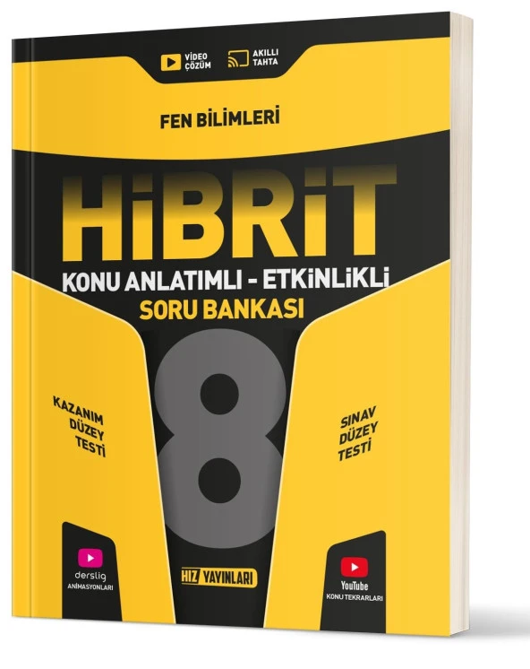 Hız Lgs 2025 8. Sınıf Fen Bilimleri Hibrit Konu Anlatımlı - Etkinlikli Soru Bankası
