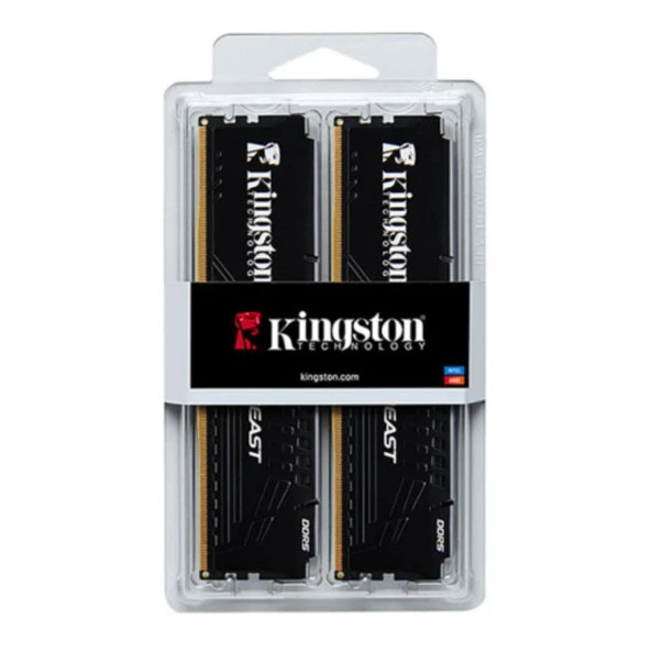 Kingston KF560C36BBEK2-16TR 16GB (2x8GB) 6000MT/s DDR5 CL36 DIMM Beast Black EXPO Ram