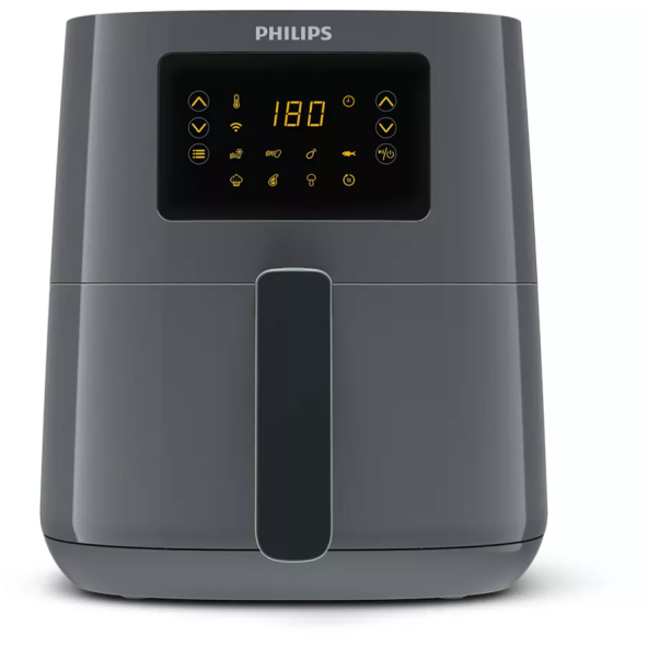 Philips 5000 Serisi Airfryer, Uzaktan Bağlantı, 0.8kg, 4.1L Kapasite, Gri, HD9255/60