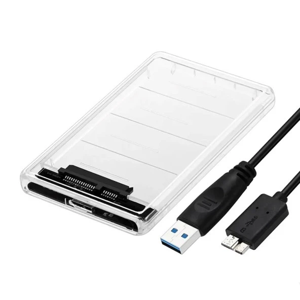 Hadron HDX1760 Usb 3.0 Sata 2.5" Transparan Şeffaf Hardisk Kutusu