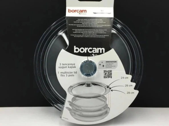 Paşabahçe borcam kapak 2 li set cam tencere kapağı - 3
