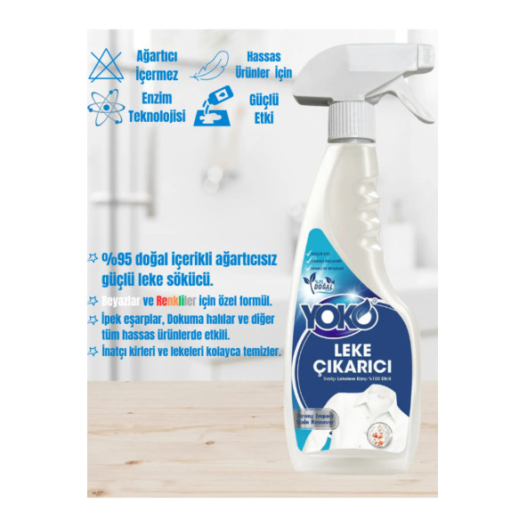Hassas Ürünler Için Geliştirilmiş Doğal Güçlü Leke Çıkarıcı  500 ml - Yüzey Ve Kumaş Için