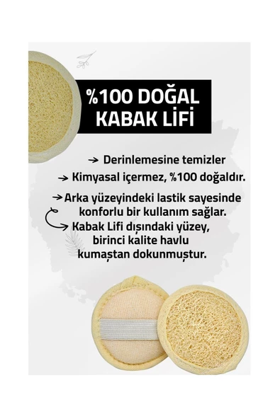 5li Set Kabak Lifli Aloe Veralı Sabun Havlu Yüz Masaj Aleti Lifli Yüz Kesesi Sivilce Leke Ruşur Taşı - 5
