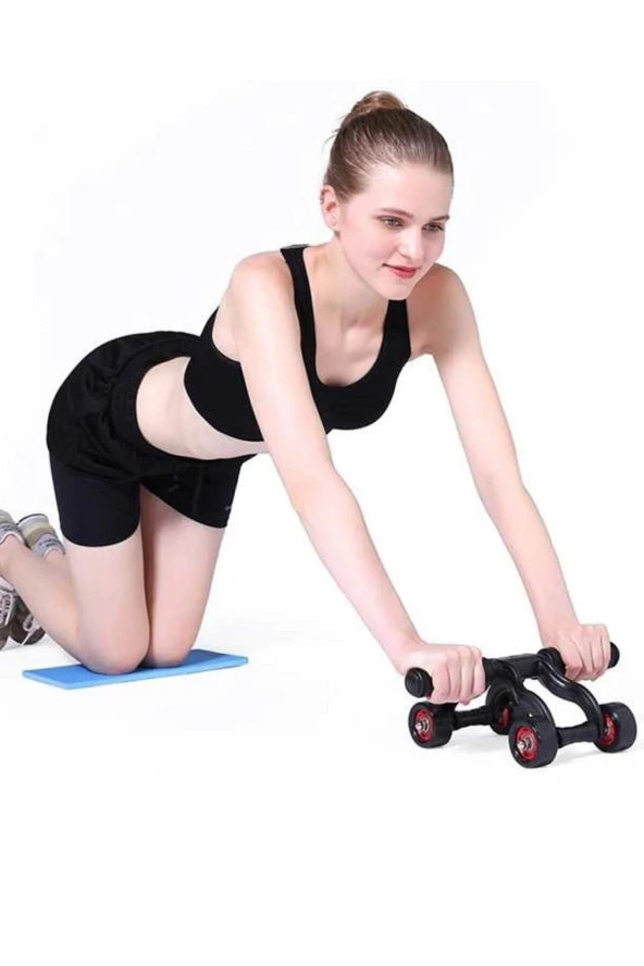 Tekerlekli Karın Kası Egzersiz Aleti Güç Tekerleği Karın Göğüs Kas Şekillendirme Spor Aleti - 8