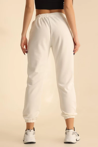 VioShine Kadın Beli Lastikli Düğme Detaylı Pantolon - 3