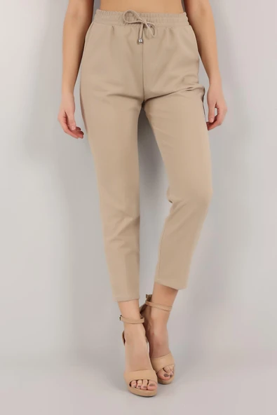 VioShine Kadın Beli Lastikli Cepli Havuç Kalıp Pantolon - 4