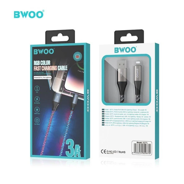Led Işıklı Hızlı Şarj Özellikli Usb Lighting Kablo - 5