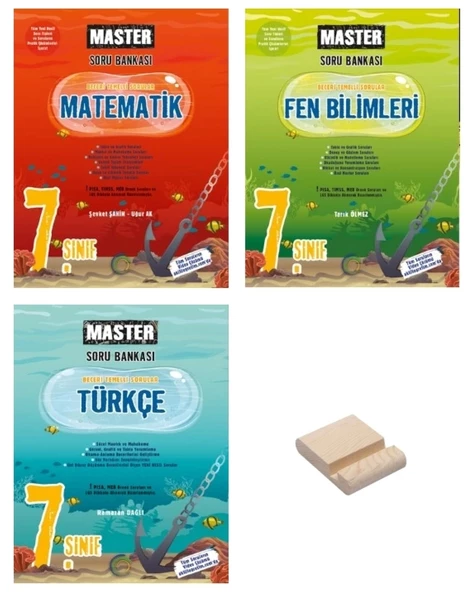 7. Sınıf Master Matematik Fen ve Türkçe Soru Bankası 3lü Set