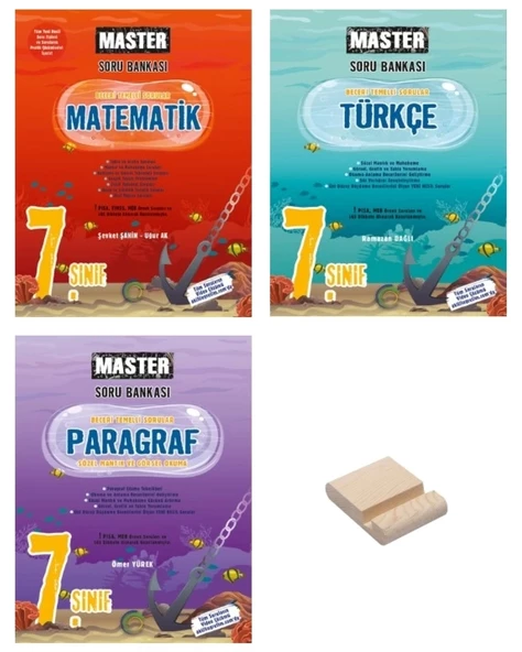 7. Sınıf Master Matematik Türkçe ve Paragraf Soru Bankası 3lü Set