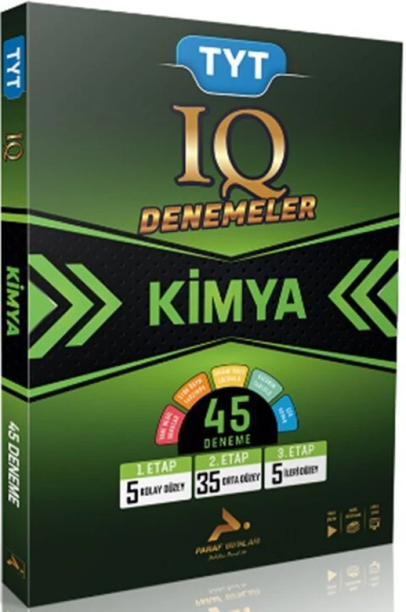 Paraf TYT Kimya IQ Video Çözümlü 45 Branş Deneme Paraf Yayınları