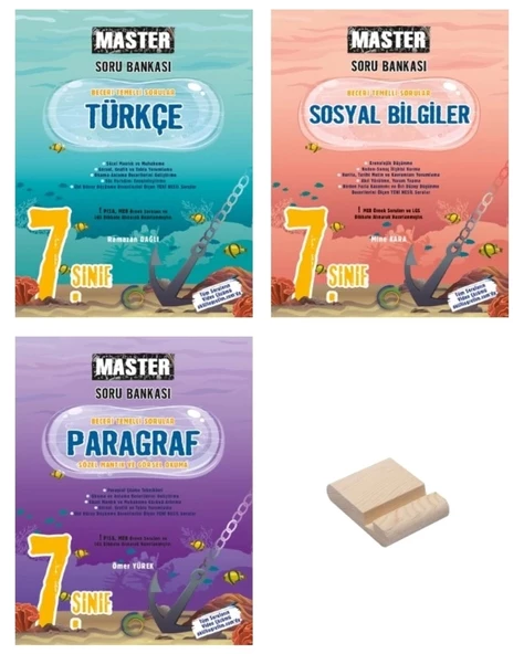 7. Sınıf Master Türkçe Sosyal Bilgiler ve Paragraf Soru Bankası 3lü Set