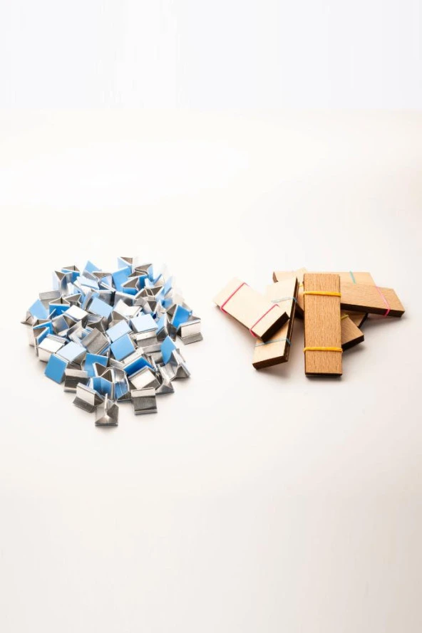 Ahşap Mum Fitili + Yapışkanlı Sehpa - 75 Adet ( 25mm x 75mm x 0,5mm ) - Resim 2