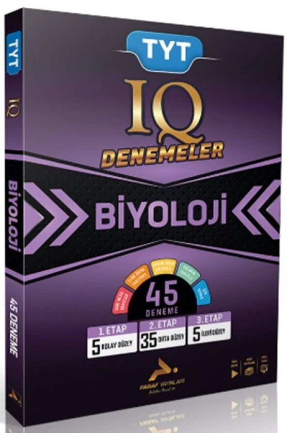 Paraf TYT IQ Biyoloji 45 Branş Denemesi Paraf Yayınları