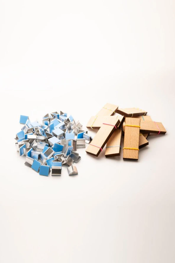 Ahşap Mum Fitili + Yapışkanlı Sehpa - 100 Adet ( 25mm x 75mm x 0,5mm ) - Resim 2