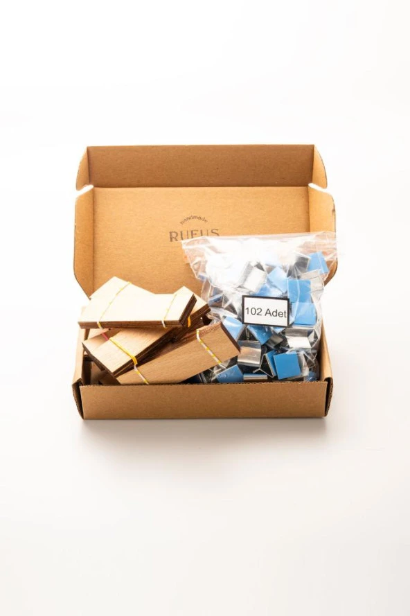 Ahşap Mum Fitili + Yapışkanlı Sehpa - 100 Adet ( 25mm x 75mm x 0,5mm ) - Resim 4