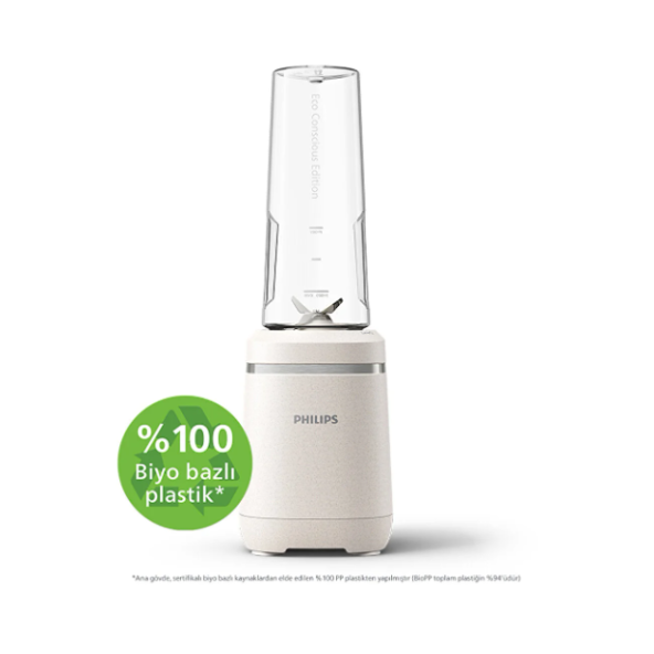 Philips Çevre Dostu Mutfak Serisi Smoothie Blender, 0.6L Kapasite, 350W, Krem, HR2500/00