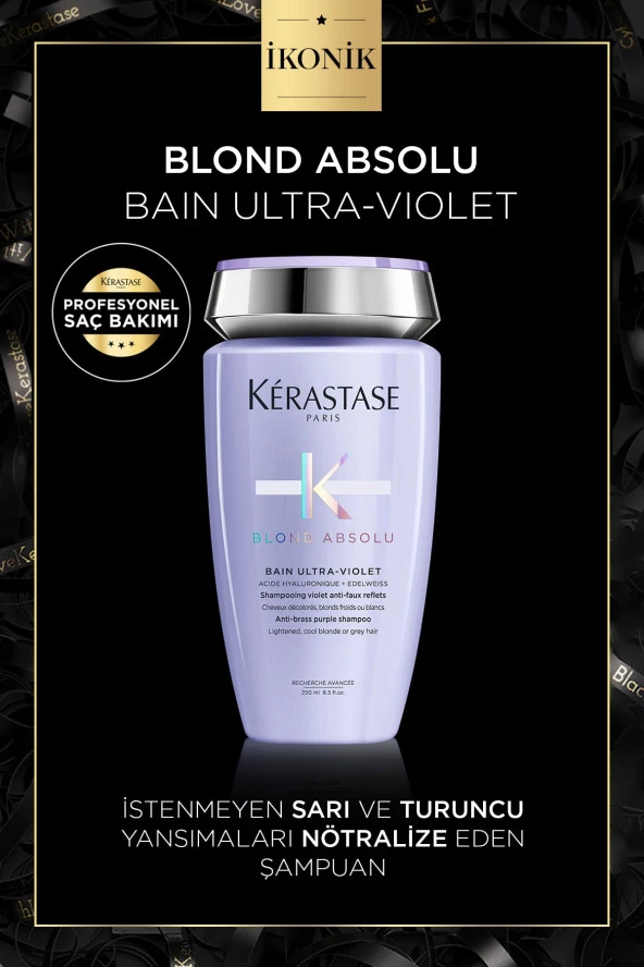 Blond Absolu Bain Ultra-violet Istenmeyen Sarı&turuncu Yansımaları Nötralize Eden Şampuan ürün görseli 1
