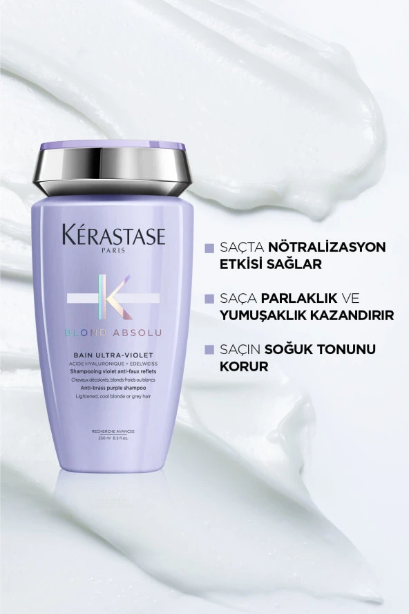 Blond Absolu Bain Ultra-violet Istenmeyen Sarı&turuncu Yansımaları Nötralize Eden Şampuan - Resim 4