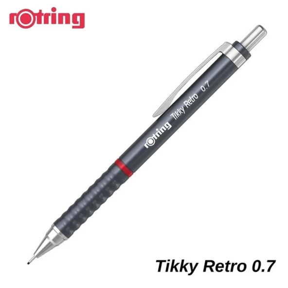 Rotring Versatil Kalem Tıkky Retro Metalik Gri 0.7 MM 2202570 ürün görseli
