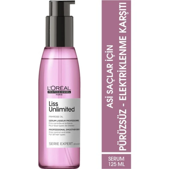 L'oreal Professionnel Serie Expert Liss Unlimited Elektriklenme karşıtı (ve yoğun yumuşaklık veren) Yağ 125 ml