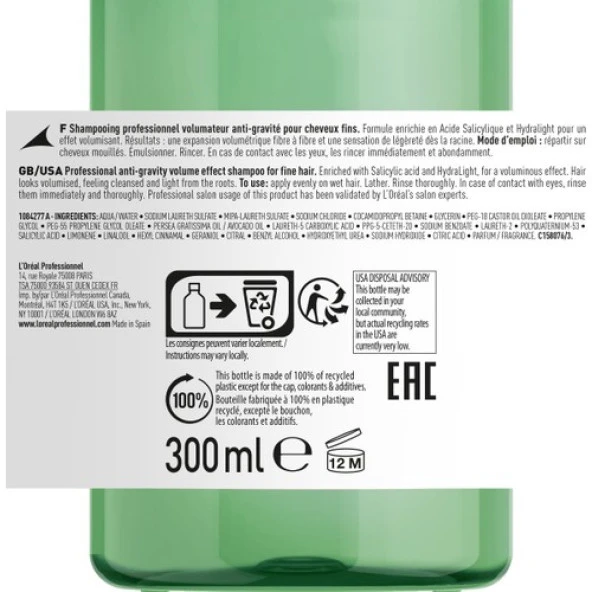 L'oreal Professionnel Serie Expert Volumetry İnce Telli Saçlar için Hacim Veren Şampuan 300 ml - 3