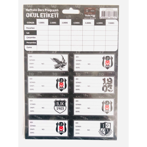 BEŞİKTAŞ LİSANSLI ETİKET