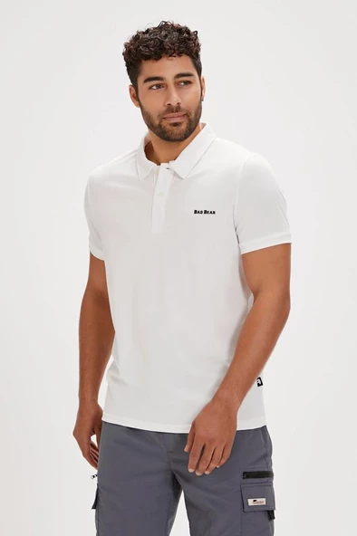 Bad Bear BERRY POLO OFF-WHITE Erkek Tişört Beyaz S_XXL