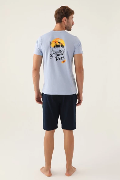 Arnetta 2989 Celebrate Erkek Şort Pijama Takım - 3